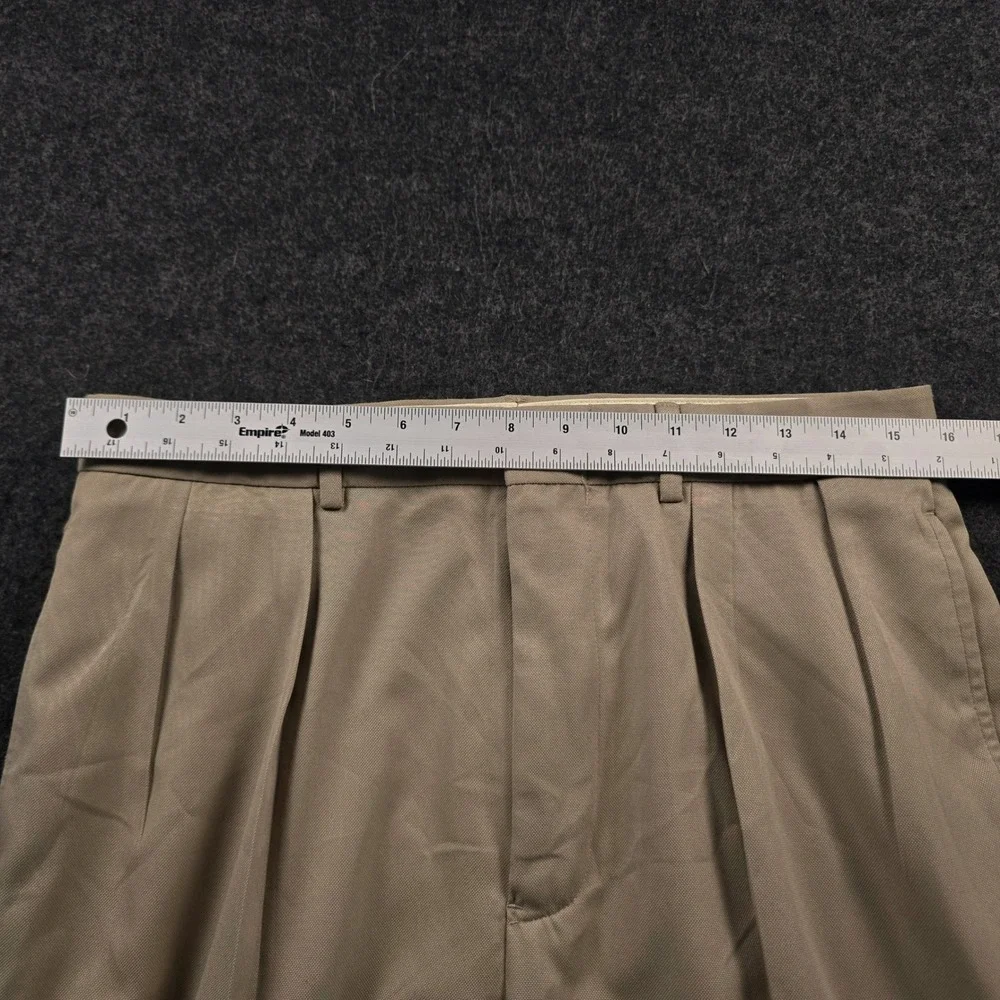 Polo Ralph Lauren Mens (Fits 32x28) Khaki Tan Pleated Pants Chino Trousers 32x30